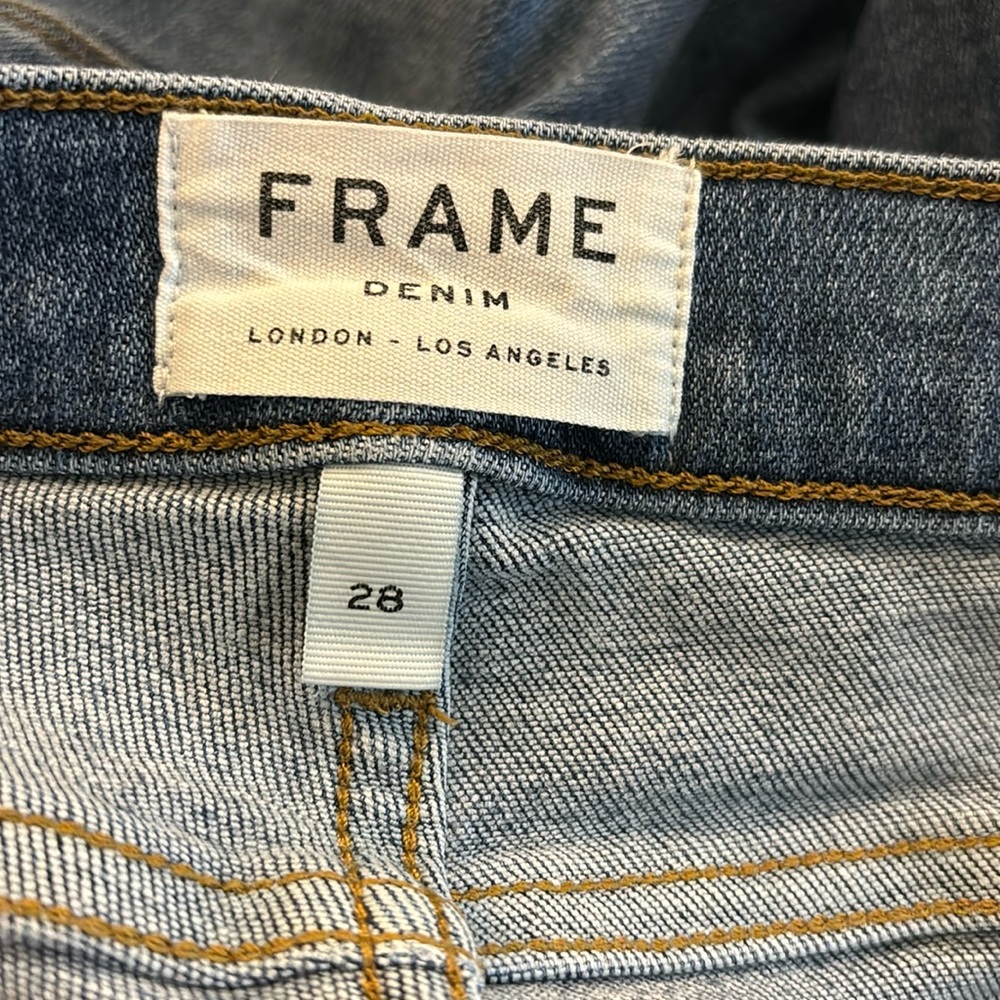 Frame Le High Rise Straight Cropped Stretch Jeans Size 28 - Picture 16 of 16